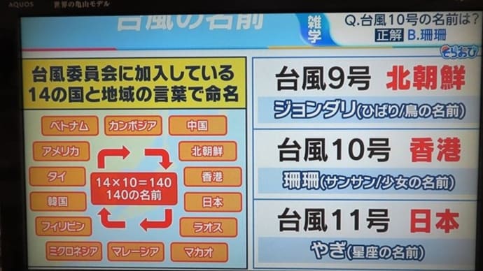 西北西にゆっくり進む台風