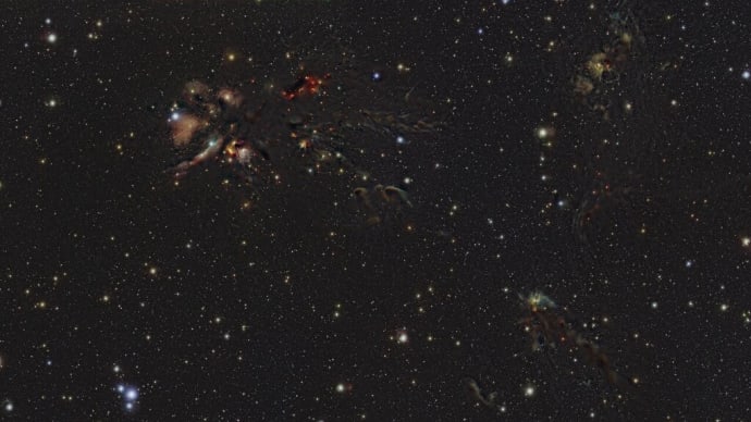 ESO望遠鏡が広大な星の苗床の隠れた景色を明らかにする