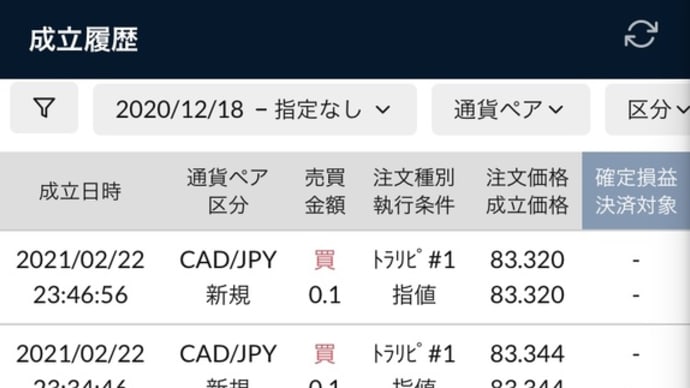 トラリピ6週目2/22-2/27