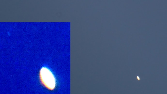 木星と土星の接近 12月27日、28日 だいぶ離れてきましたがまだ同視野で土星の環は見えます