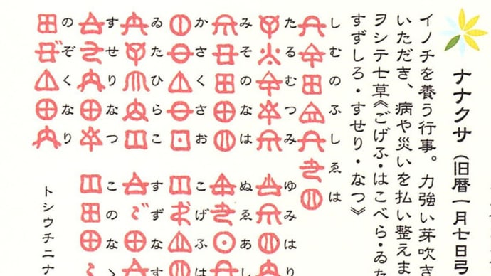 縄文の春七草【ムツキユミハリ】(旧暦1月7日・西暦2025.2.4)