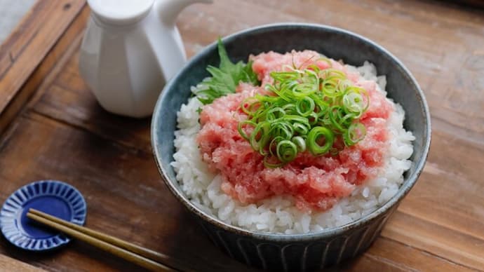新しいお皿で試し撮り:ネギトロ丼