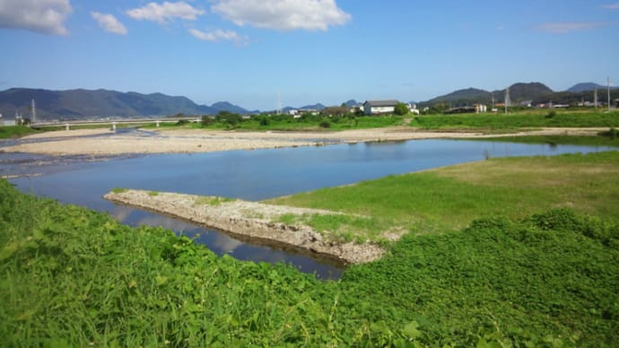 激変した財田川