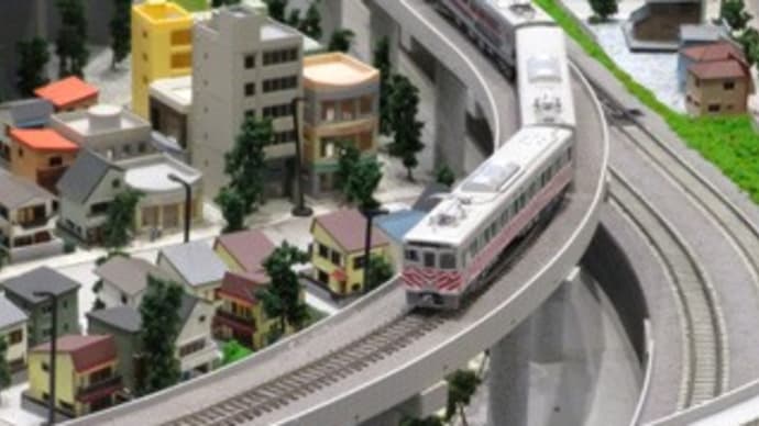 京王れーるランド　HOゲージ（軌道幅16.5mmの鉄道模型）とジオラマ