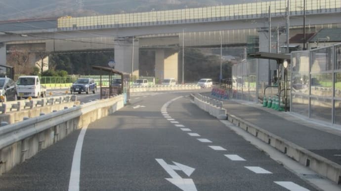 名塩道路生瀬トンネル付近の2023/12/29時点の工事状況(前)