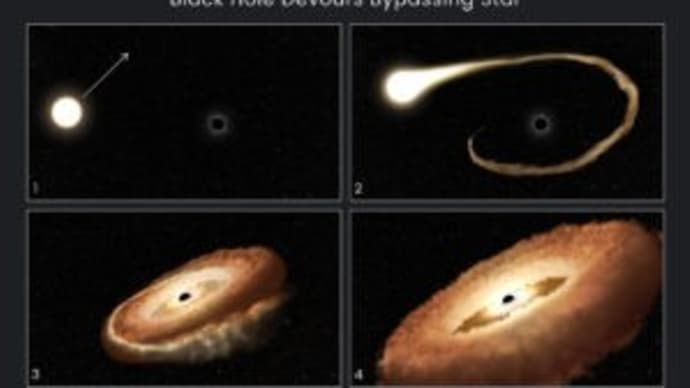 壮観!ブラックホールに飲み込まれる恒星の最後 NASAが映像を公開