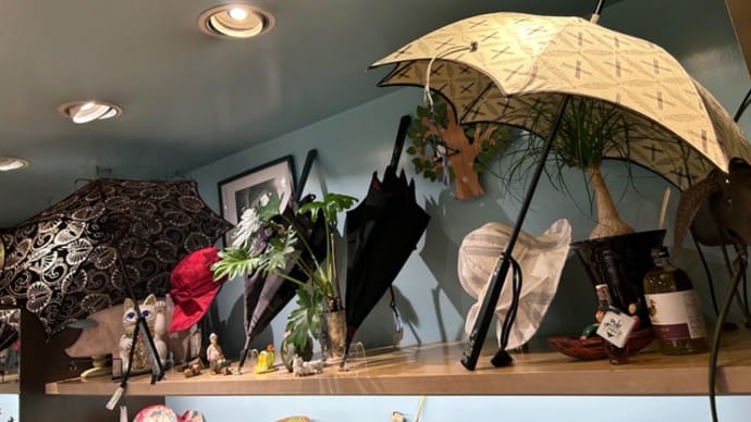 「国分寺Ostium日傘を着る」展　ディスプレイ