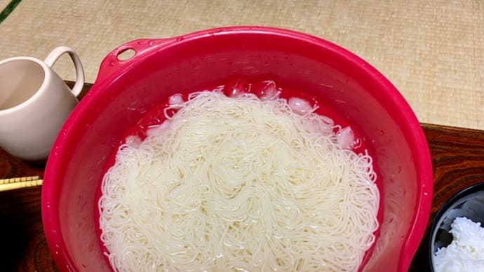 愉快な仲間たちと♪そうめん作って食べる*\(^o^)/*