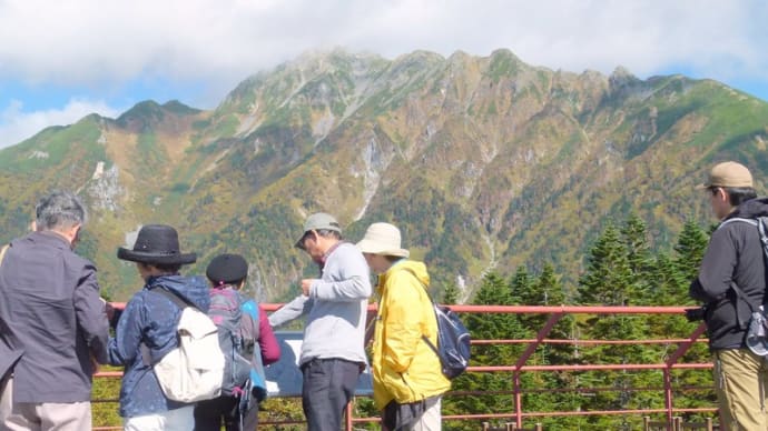 秋の槍・穂高連峰・・・新穂高ロープウエイ・・・「西穂高口駅展望台」から