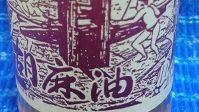 松本製油/玉締めしぼり胡麻油、これから昼食をいただくんだね:D