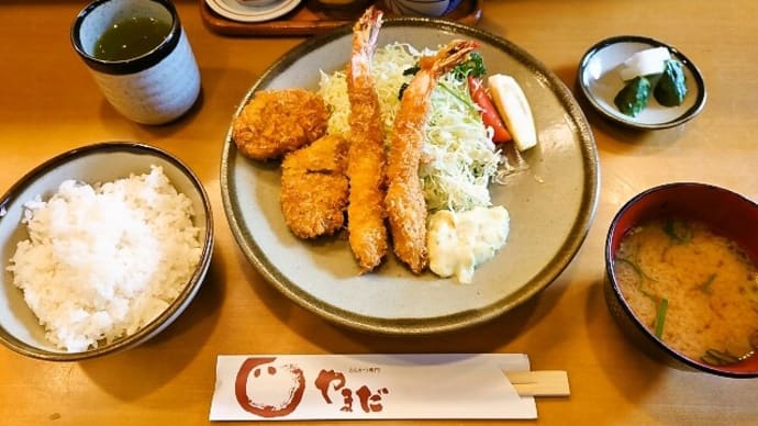 とんかつ専門 やまだでランチ盛合せ（2023年5月6日）
