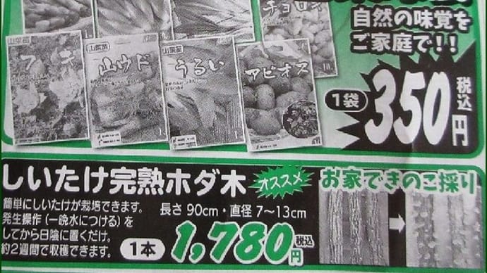昨日の朝、自宅へ配達された新聞の中に自宅近く農芸店から「春のセール」のチラシが入っていましたので・・・