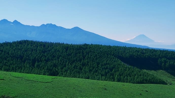 八ヶ岳と富士山