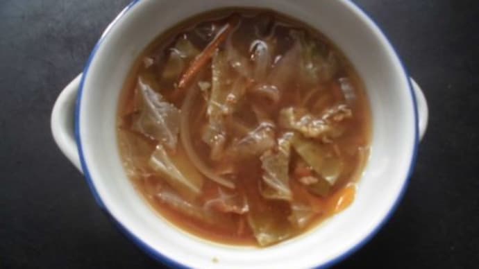 酸味の進んだ漬物汁をスープに使う