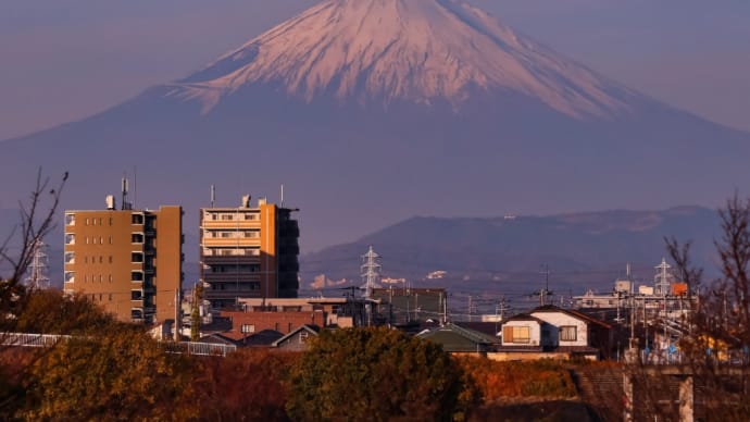 04/Dec 富士山とスカイマークとミサゴとカンムリカイツブリと夕月と金星
