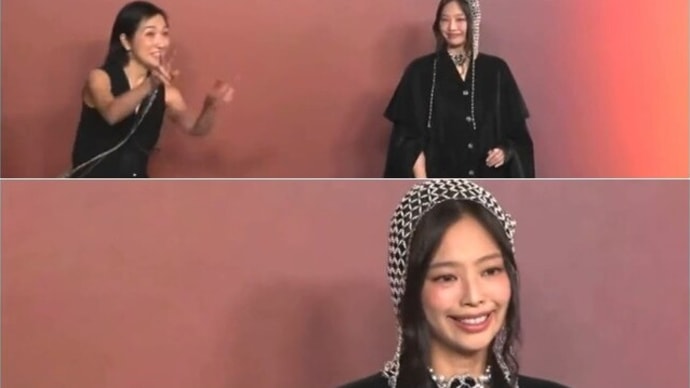ジェニ(BlackPink)、カメラの前で痛々しい挨拶