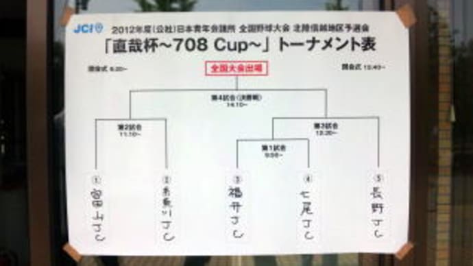 （公社）日本青年会議所全国野球大会　北陸信越地区予選会