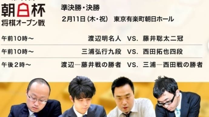 朝日杯(早指し将棋タイトル戦)藤井二冠の大逆転ドラマ