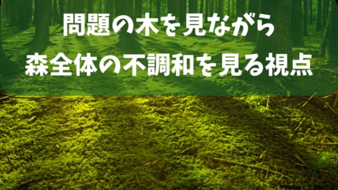 問題の木を見ながら、森全体の不調和を見る視点