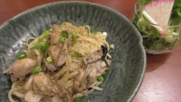 再訪「和かふぇ もののね」で、東松島産牡蠣と山椒のパスタ、三種の山椒の鶏肉かれー