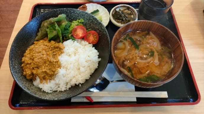 味噌の優しく香るキーマカレーと厚木の地場産味噌の絶品味噌汁@厚木市林《わんだほ》