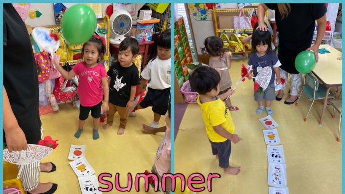 EnglishClubうちわ完成!ゲームしました(*^-^*)