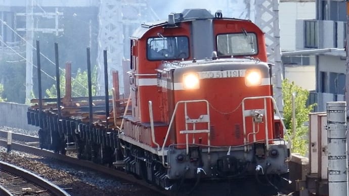DD51-1191+チキ2両・鷹取工臨返却(2021.7.22)