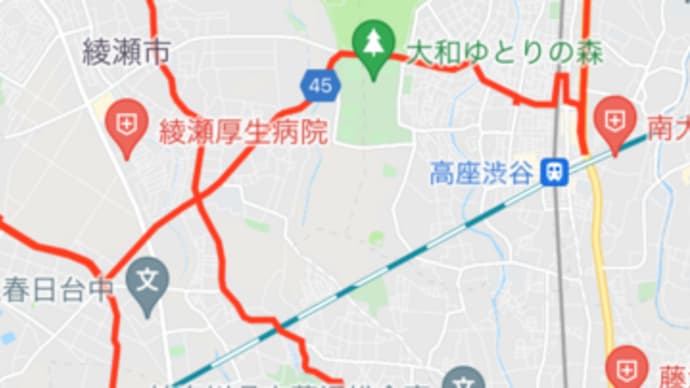 【 厚木基地周回 】 と、適当に走ってみました。。。危うく迷子。。。28km