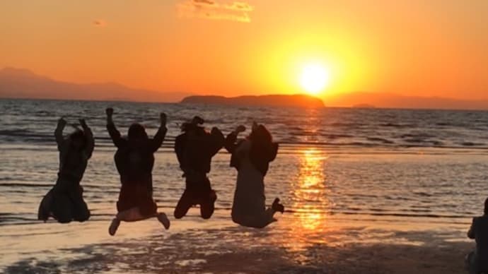 初詣と父母ヶ浜の初夕日