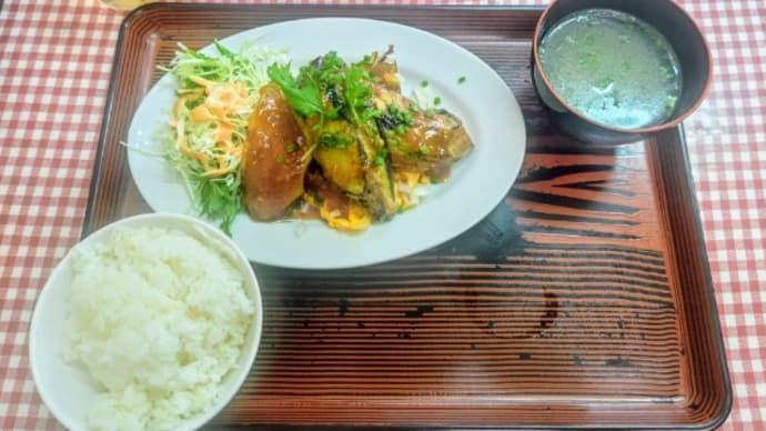 やっと『揚げ茄子定食』にありつけたよ(笑)・・・オリエンタル食堂(東江)