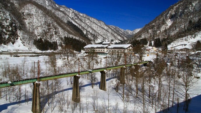 冬晴れの立山駅界隈。。。