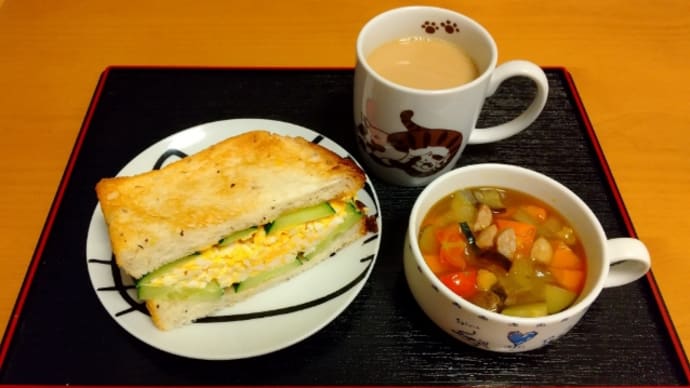 熊本県産食材の朝食
