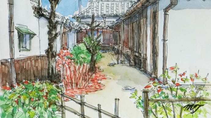 宝塚市立歴史民俗資料館「旧和田家住宅」の絵です