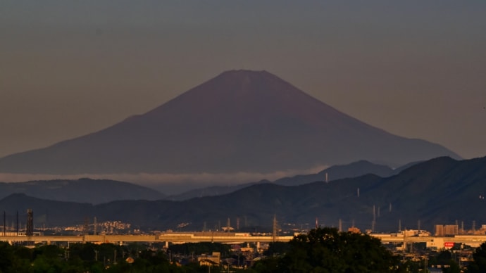 25/Jul   朝晩の富士山と朝活SUPとササゴイとオイカワ