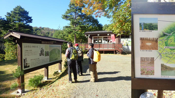 上杉景虎が自害した御館の乱の鮫ヶ尾城跡。倭国大乱の斐太遺跡。ナウマンゾウ博物館。錦秋の苗名滝(妻女山里山通信)