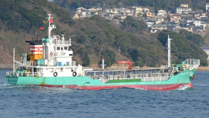 第八あさひ丸 　白油タンカー　 兵庫県淡路　　関門海峡を航行姿