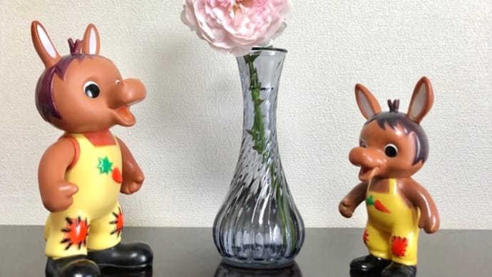 ロバくんと10月のピンクの薔薇