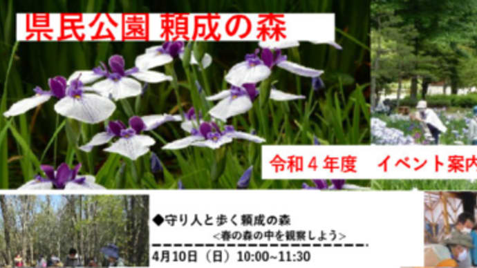 令和４年度の森林科学館イベント 予定です！