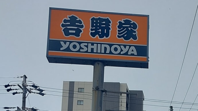 吉野家 古出来町店 ~ カリガリ肉だく牛カレー&ごぼうサラダ ~