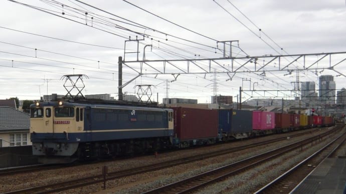 EF65-2083 大型コンテナ牽引(4072レ) 【尻手駅:南武支線】 2023.2.14