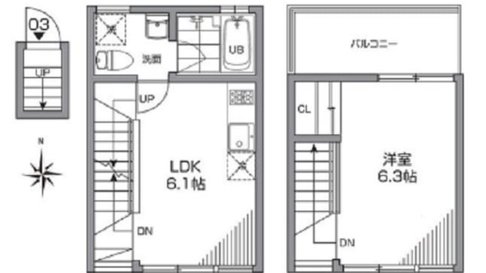 JR京浜東北線蒲田駅最寄りのメゾネットタイプの1DK36.16㎡ グリーンテラス蒲田 2012年3月築 木造地上3階建て インターネット無料の人気賃貸アパート