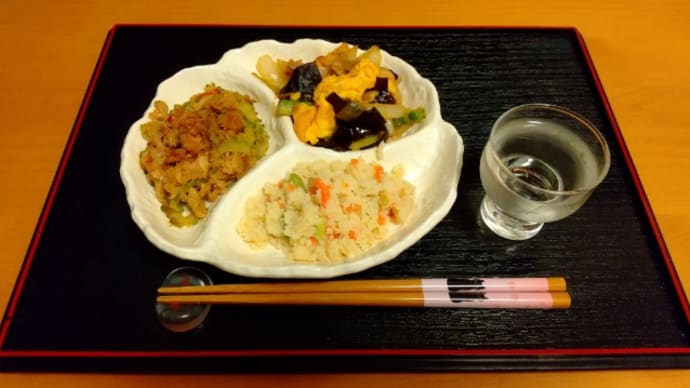 夕食と澤乃井さわ音純米生酒