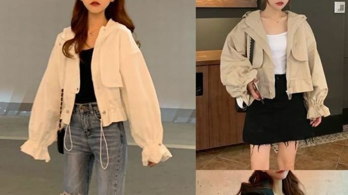 【韓国ファッション】レディース ショートジャケット マウンテンパーカー ブルゾン
