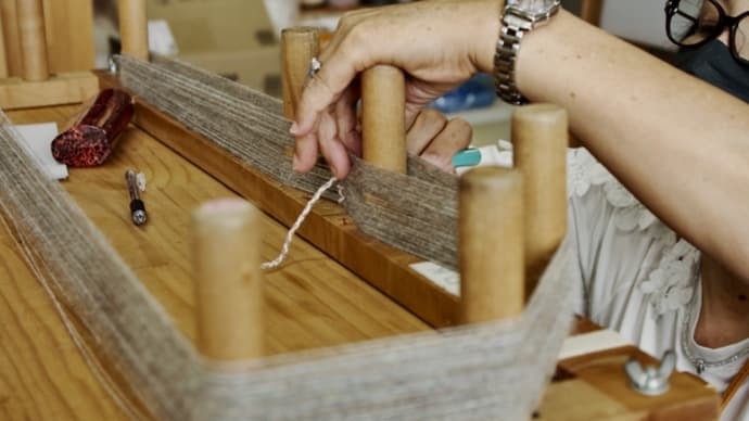 今度はアルパカの糸を織りたいです