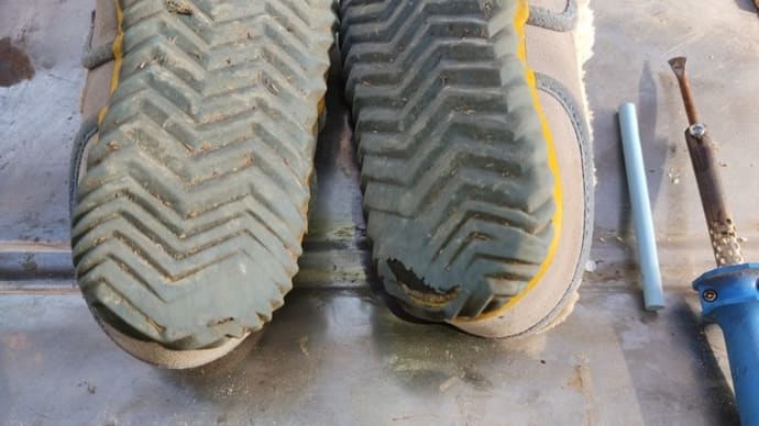 靴底修理、色合わせが難しい