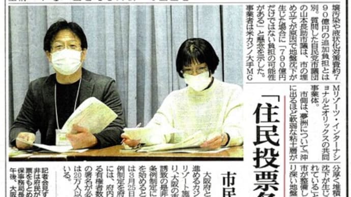 カジノあかん 住民投票条例を