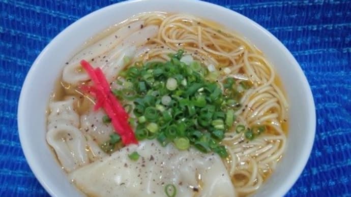 マルタイ/お鍋にラーメンでワンタン麺で昼食、これで食べ切ったんだね:D