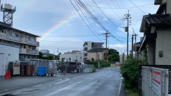 天気雨の後の虹🌈