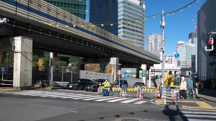 1月の麻布台ヒルズ:六本木麻布通り交差点から六本木一丁目地区内へ PART1