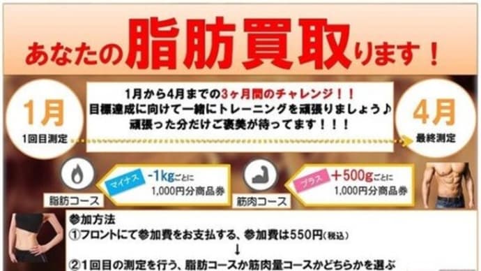 脂肪買取キャンペーン!